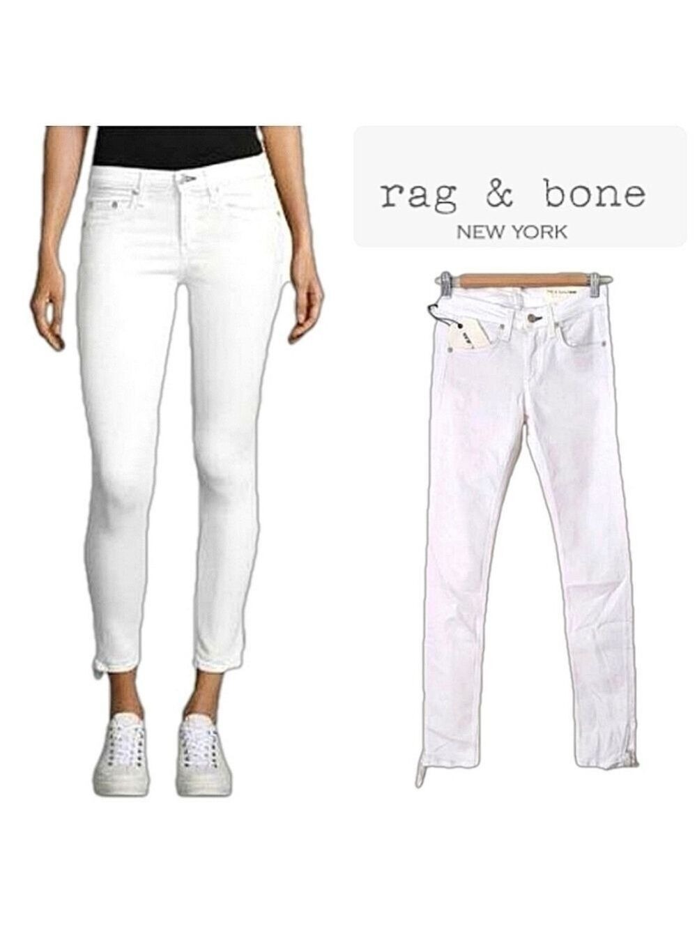 Rag & bone Stevie tie-cuff capri skinny jeans